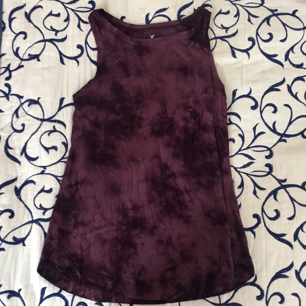 tie dye purple tank top